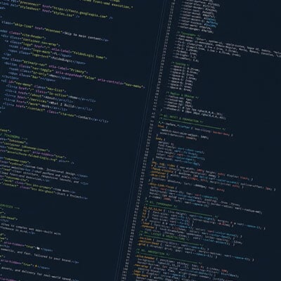 Organized front-end code on a dark editor screen