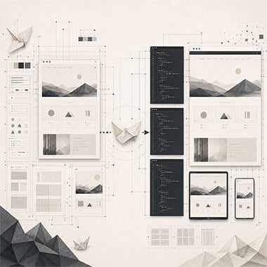 Design handoff translated into responsive website structure